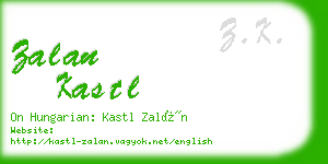 zalan kastl business card